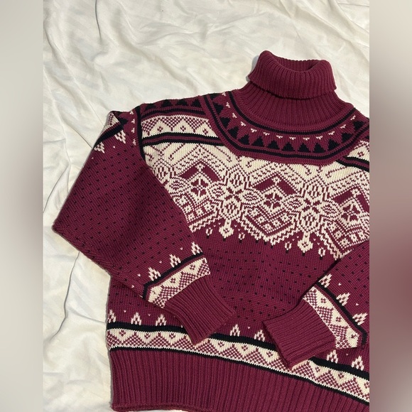 Vintage Holiday Christmas Turtleneck Sweater - S - Picture 2 of 7